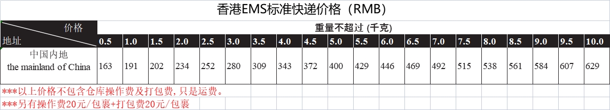 香港直郵內(nèi)地價(jià)格